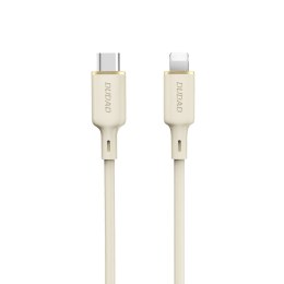 Kabel przewód wzmacniany SR do iPhone USB-C - Lightning 30W 2m beżowy