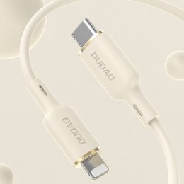 Kabel przewód wzmacniany SR do iPhone USB-C - Lightning 30W 2m beżowy