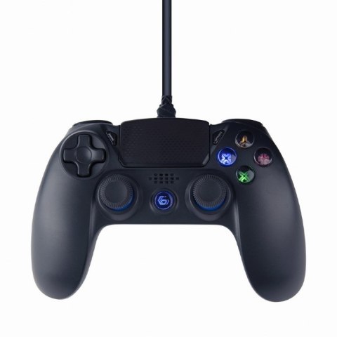 GEMBIRD Wired vibration game controller for PlayStation 4 or PC black