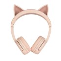 Słuchawki bezprzewodowe dla dzieci BuddyPhones Play Ears Plus cat (różowe)