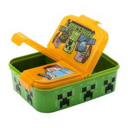 Śniadaniówka / Lunchbox STOR 40420 3 komorowa Minecraft (pomarańczowo-zielona)