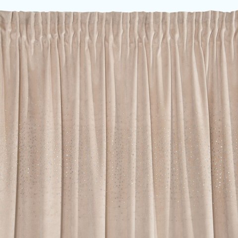 Zasłona AURORA cyrkonie140x270 taśma beż Zasłona welwetowa ze srebrnymi cyrkoniami ,szerokość: 140 cm, długość: 270 cm, kolor be
