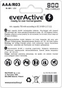 Baterie EVERACTIVE NiMH AAA 750mAh 4 szt. EVHRL03-800