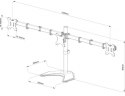 Podstawa biurkowa L-22N Potrójny 13-27 cal L-22N (13 - 27")