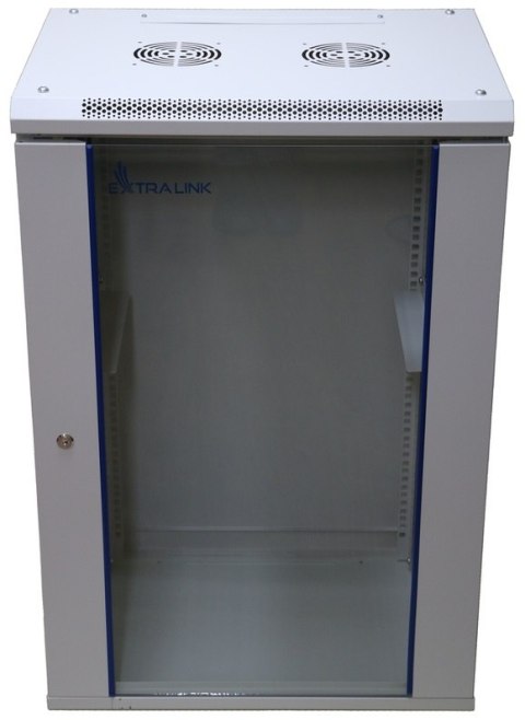 EXTRALINK 18U 600X450 WALL-MOUNTED RACKMOUNT CABINET GRAY