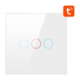 Dotykowy Włącznik Światła ZigBee Avatto ZTS02-EU-W3 Potrójny TUYA (biały)