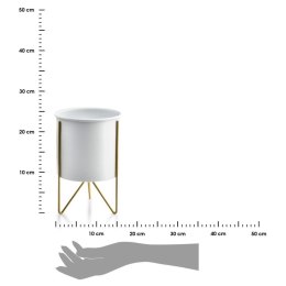 Osłonka Swen Cylindre Gold 23 cm Stojak i osłonka wykonane z metalu, nowoczesna forma i kształt, idealna dekoracja każdego wnętr