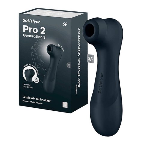 Masażer łechtaczki z aplikacją Satisfyer Pro 2 Generation 3 (czarny)