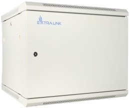 EXTRALINK 12U 600X600 ASP WALL-MOUNTED RACKMOUNT CABINET METAL DOOR GRAY