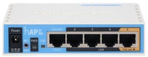 MIKROTIK HAP AC LITE RB952UI-5AC2ND 650MHZ, 64MB, 5XFE, 2,4GHZ, 5GHZ, 1XUSB, L4