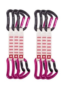 Zestaw ekspresów wspinaczkowych Ocun Raven QD Zoom PA 12 cm 6-pack różowy (pink)