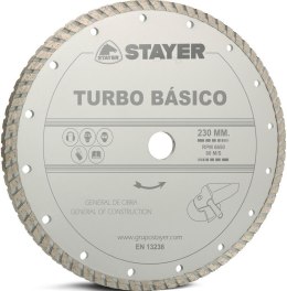 TARCZA DIAMENTOWA 125x22,2mm CIĄGŁA TURBO BASICO STAYER