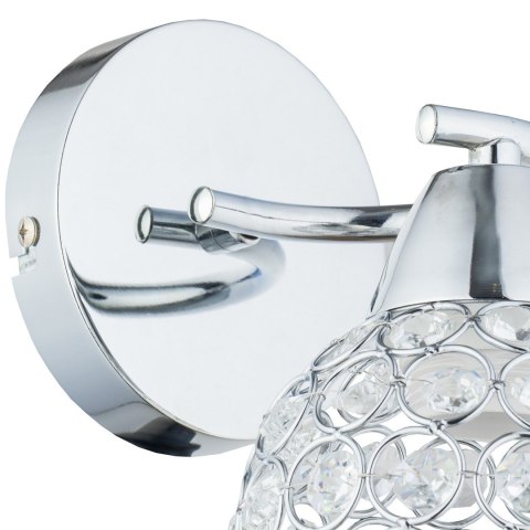 Kinkiet kryształowy srebrny Crystal I 1xE27 kryształki