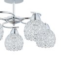 Plafon sufitowy kryształki chrom Crystal I 5xE27