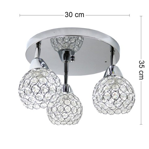 Plafon sufitowy kryształowy spot Crystal I 3xE27