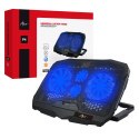 Podstawka pod laptop ART P4 reg.kąta+4xwen+LED gaming