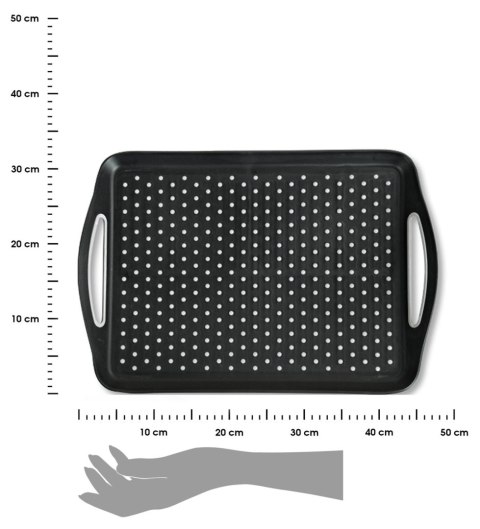 Taca antypoślizgowa czarna 45,5 cm