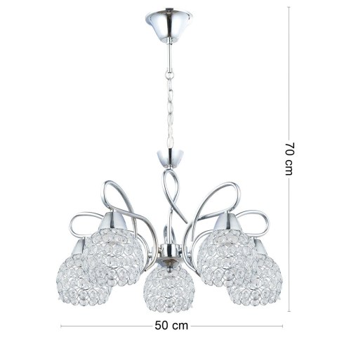 Żyrandol kryształowy wiszący Crystal I 5xE27