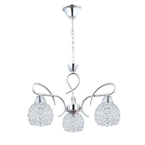 Żyrandol kryształowy wiszący chrom Crystal I 3xE27