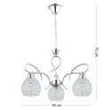 Żyrandol kryształowy wiszący chrom Crystal I 3xE27