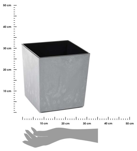 Donica Flore Szary Beton h25x25 cm