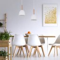 Lampa Wisząca NORD Biały Drewno 1xE27