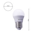 Żarówka LED 5W E27 G45 ciepła 3000K400lm kulka