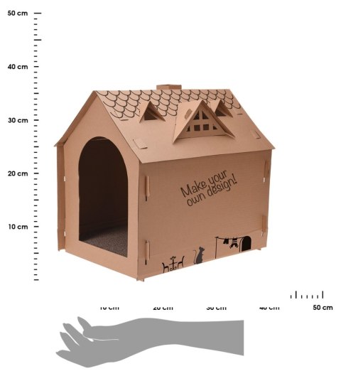 Domek kartonowy dla kota 48x44 cm