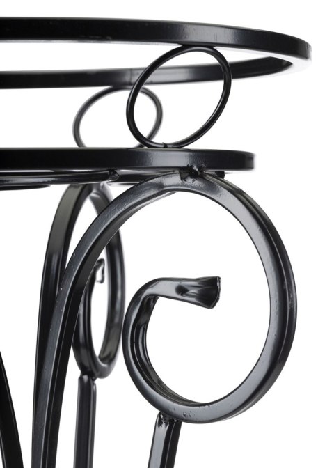 Kwietnik metalowy na jedną donicę CZARNY