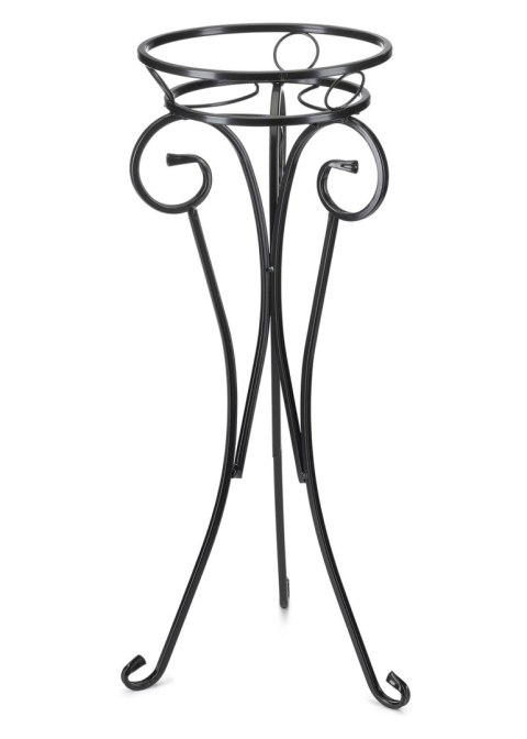 Kwietnik metalowy na jedną donicę CZARNY