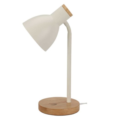 Lampa stołowa na drewnianej podstawie