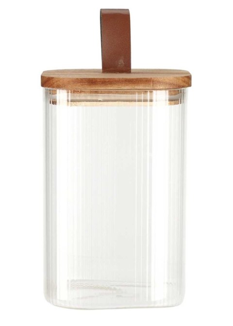 Słoik szklany z drewnianą pokrywką 1150ml