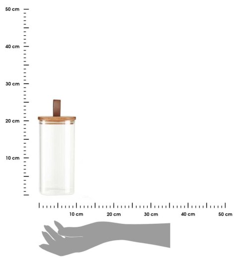 Słoik szklany z drewnianą pokrywką 1500ml