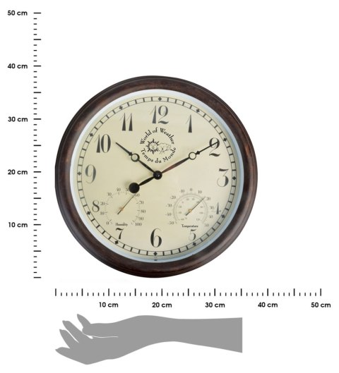 Zegar ścienny z termo i higrometrem 38cm