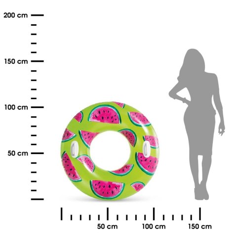 Koło dmuchane z uchwytami Arbuz