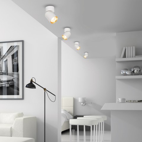 Lampa Sufitowa Spot ANDY Biały Złoty 1xGU10