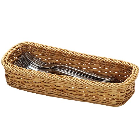 Pleciony koszyk na sztućce 28x12x6 cm