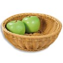Pleciony okrągły koszyk na pieczywo i owoce 24cm
