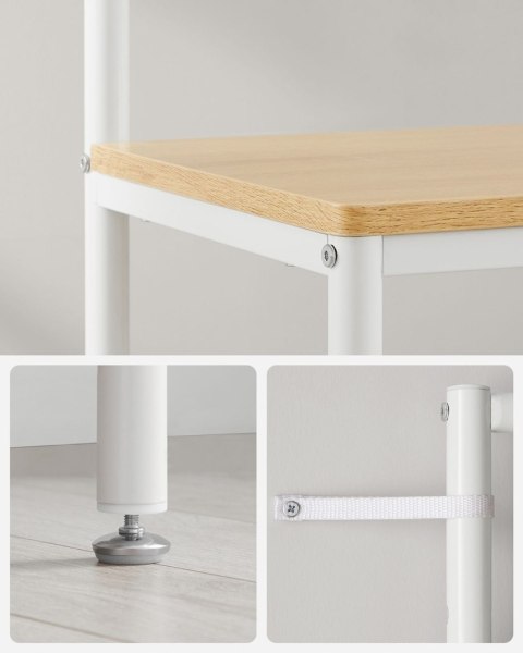 Duży wieszak na ubrania i lustrem 180 cm