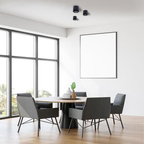 Lampa Sufitowa TUBO Czarny 1xAR111 GU10 15x14cm Bez Żarówki