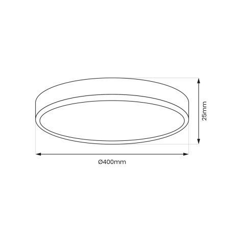 Plafon Sufitowy MAQ Czarny Biały Regulacja Barwy 32W LED 40cm