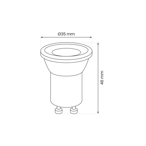 Żarówka LED 3W Mini GU10 Ciepła 3000K