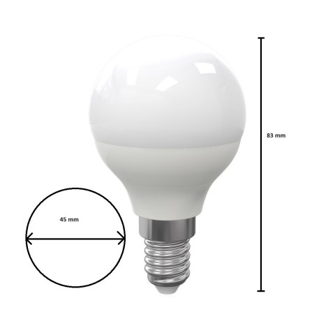 Żarówka LED 7W E14 G45 Zimna 6000K