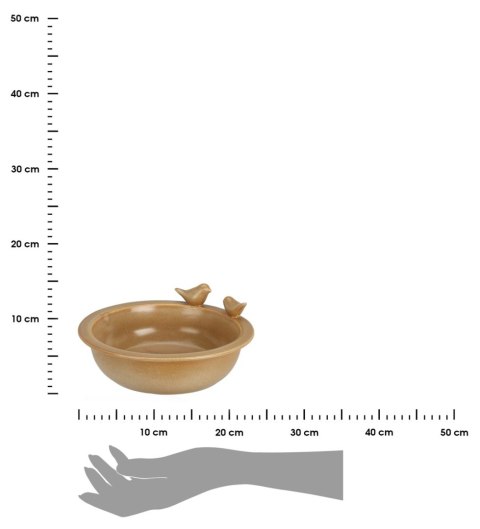 Ceramiczne Poidło dla ptaków beż 24 cm