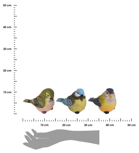 Figurka ogrodowa Ptaszki Komplet 3 szt wzór 1