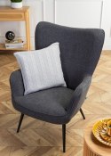 Fotel wypoczynkowy ROKER grafit boucle