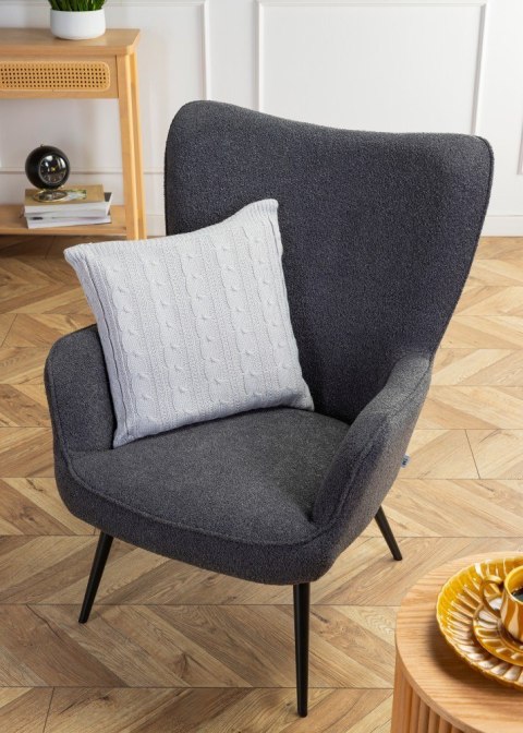 Fotel wypoczynkowy ROKER grafit boucle