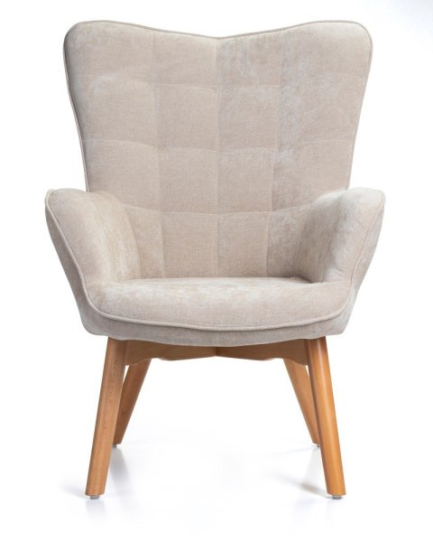 Fotel z podnóżkiem Grella Beige