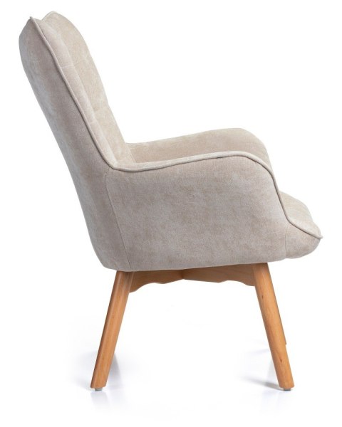 Fotel z podnóżkiem Grella Beige