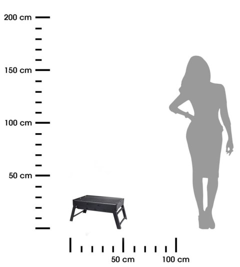 Grill węglowy turystyczny składany 43x29cm